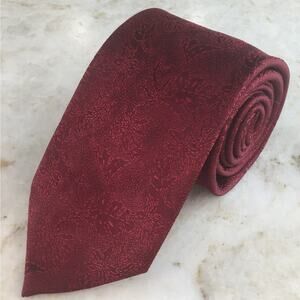 CHEVALIER WOVEN ALL SILK RED TIE